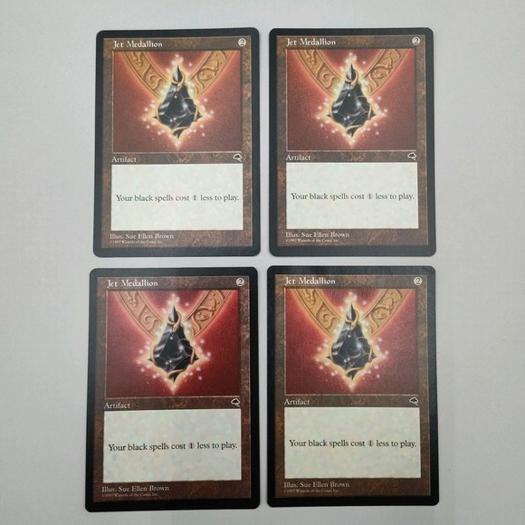 SET 4 MTG Jet Medallion #292 Tempest Magic The Gathering 1997 📸SEE📸